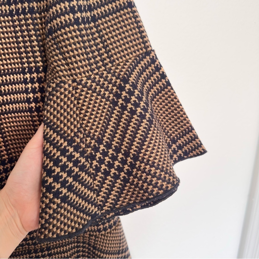 CAbi Brown Plaid Jacket with Flared Sleeves - Picture 4 of 7
